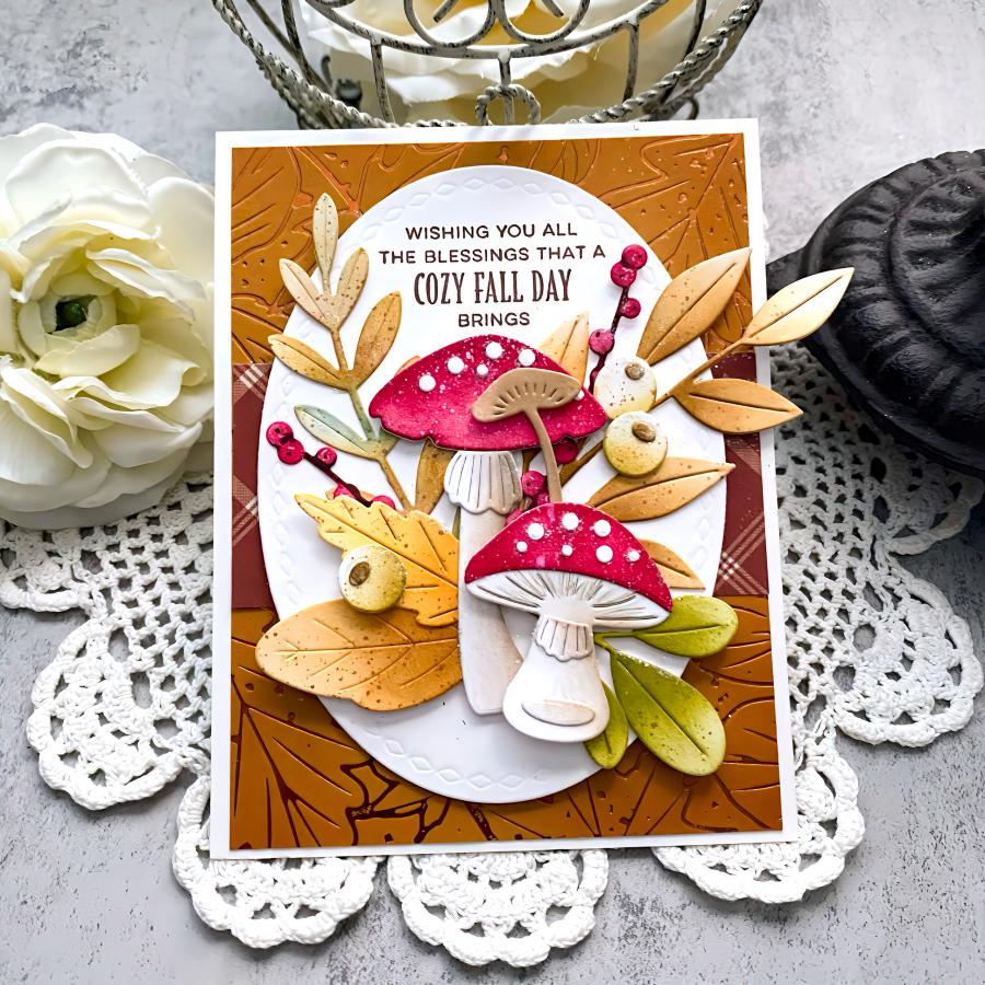 Fallen Leaves Hot Foil Plate