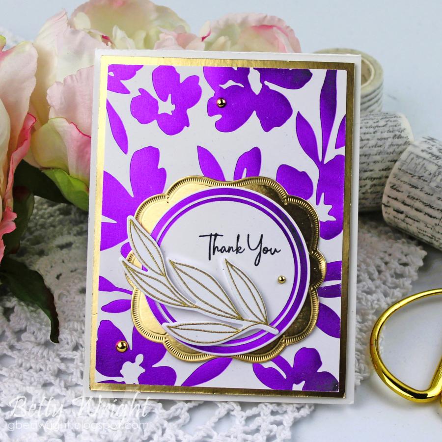 Flower Garden Hot Foil Plate