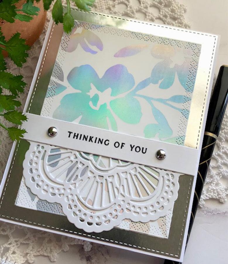 Flower Garden Hot Foil Plate