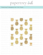 Pleasing Pineapple Hot Foil Plate