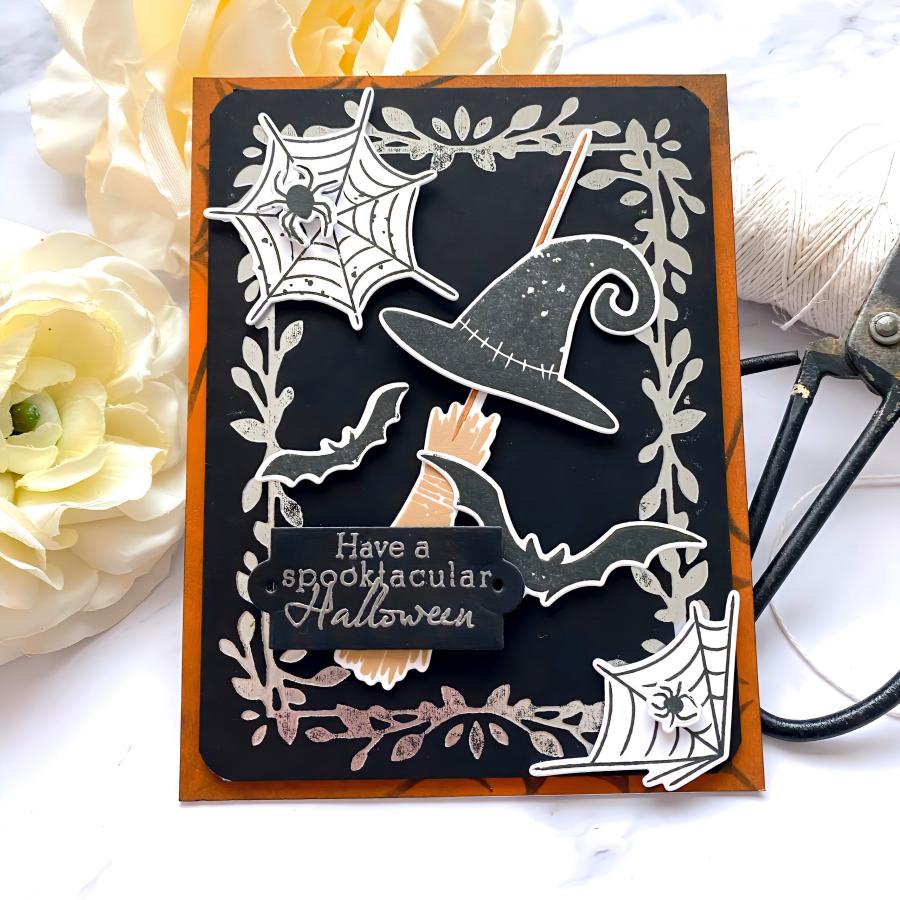 Exquisite Leaf Frame Hot Foil Plate