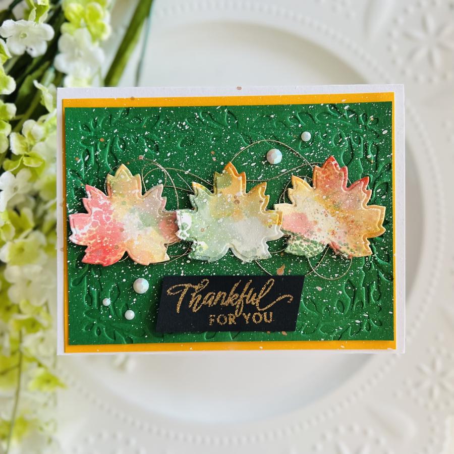 Exquisite Leaf Frame Hot Foil Plate