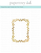 Exquisite Leaf Frame Hot Foil Plate