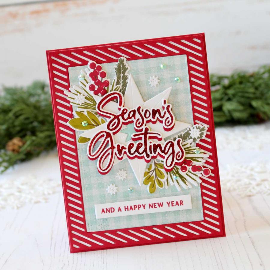 Season's Greetings Hot Foil Plate + Die