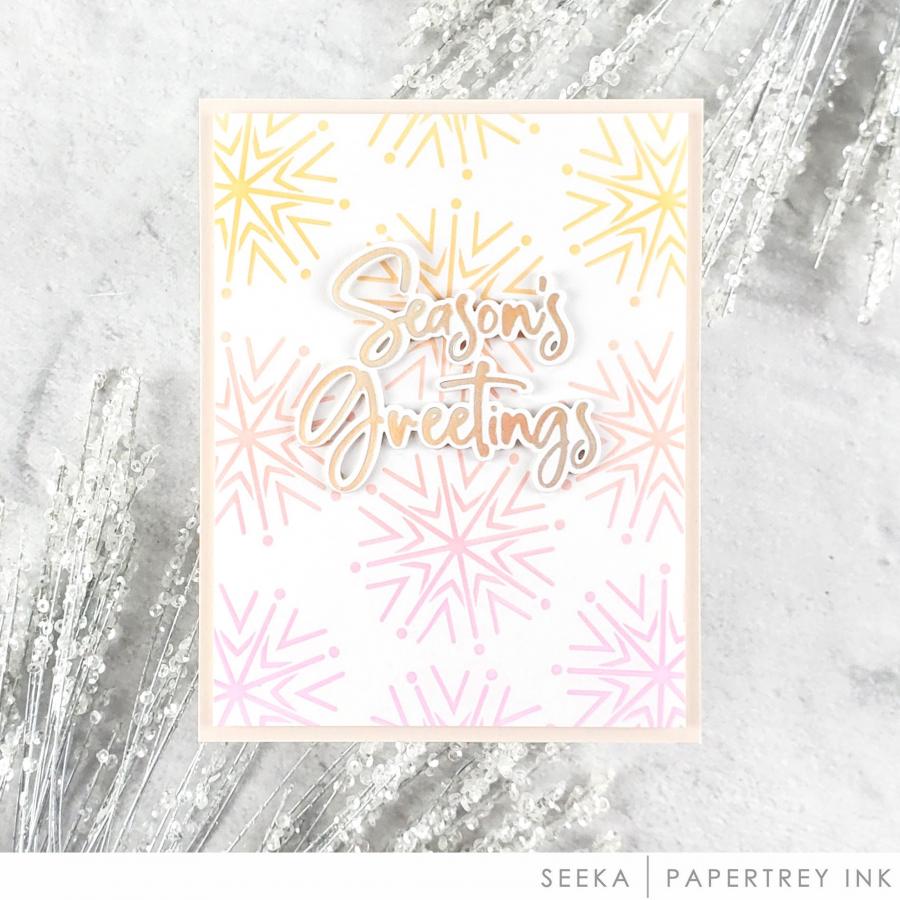 Season's Greetings Hot Foil Plate + Die