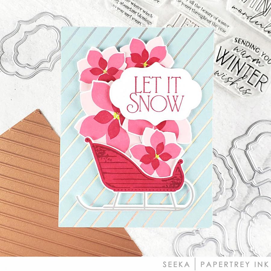 Diagonal Stripes Hot Foil Plate