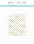 Diagonal Stripes Hot Foil Plate