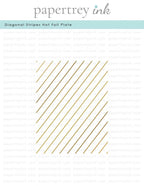 Diagonal Stripes Hot Foil Plate