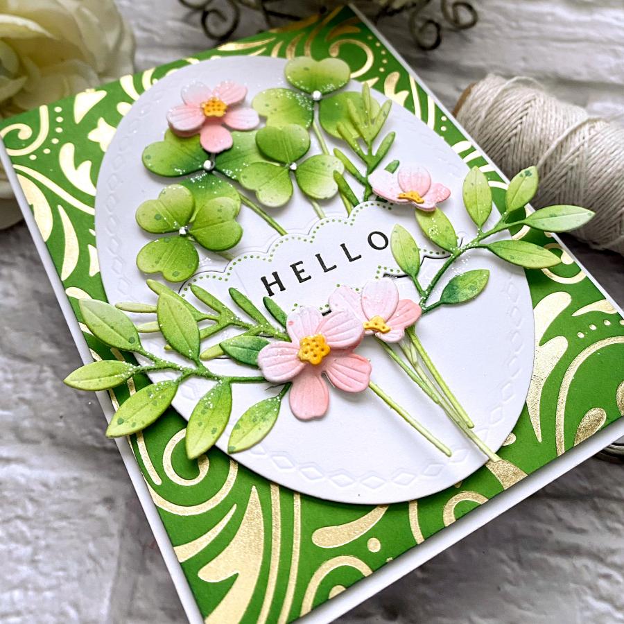 Ornamental Swirl Hot Foil Plate