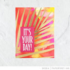 Tropical Frond Hot Foil Plate
