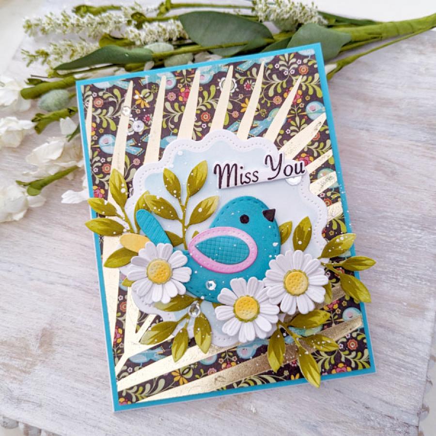 Tropical Frond Hot Foil Plate