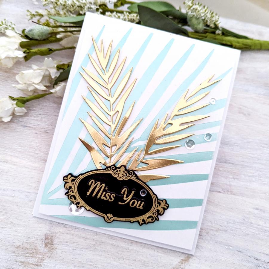 Tropical Frond Hot Foil Plate