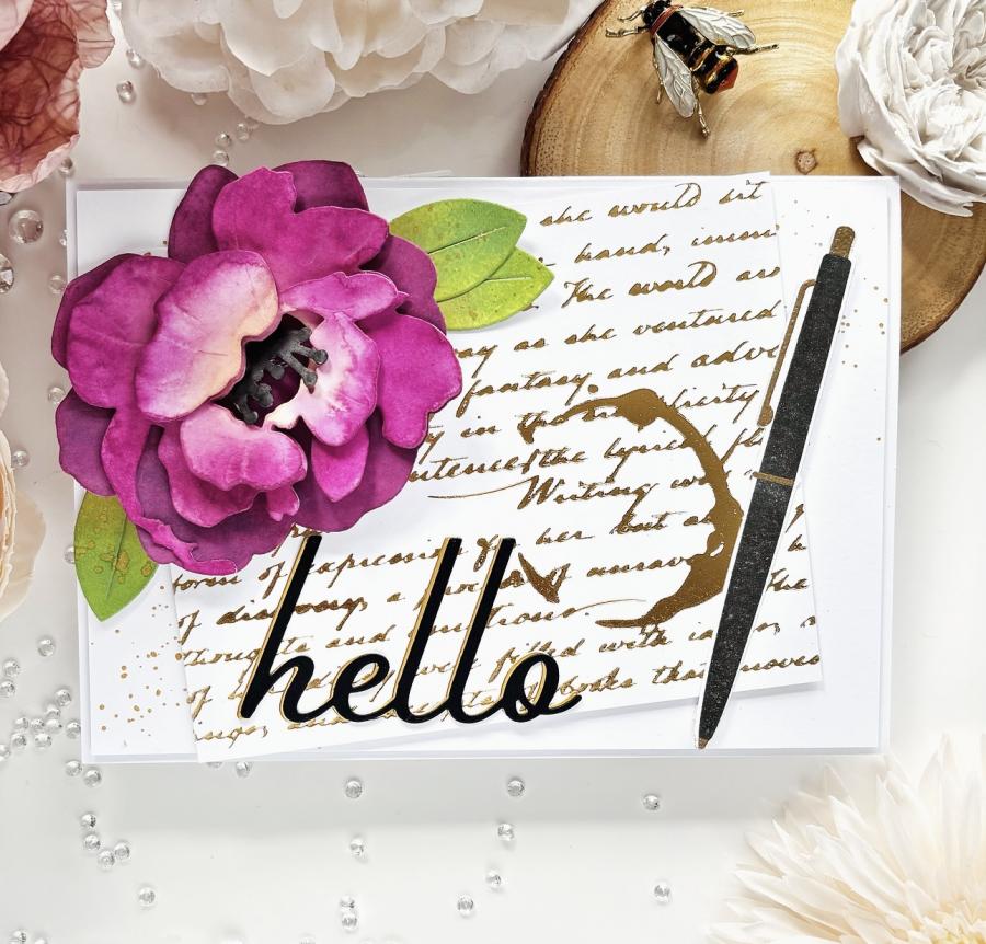 Elegant Script Hot Foil Plate