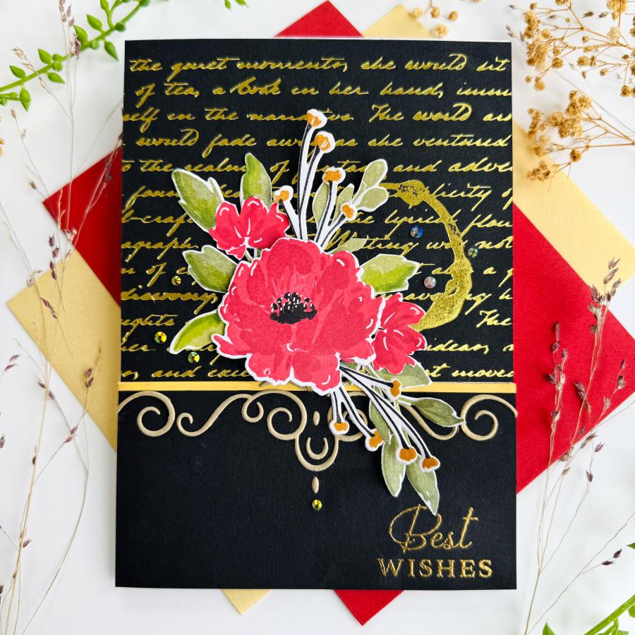Elegant Script Hot Foil Plate