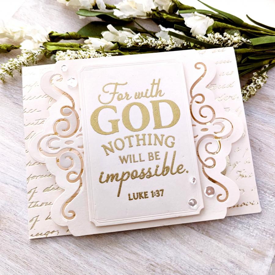 Elegant Script Hot Foil Plate
