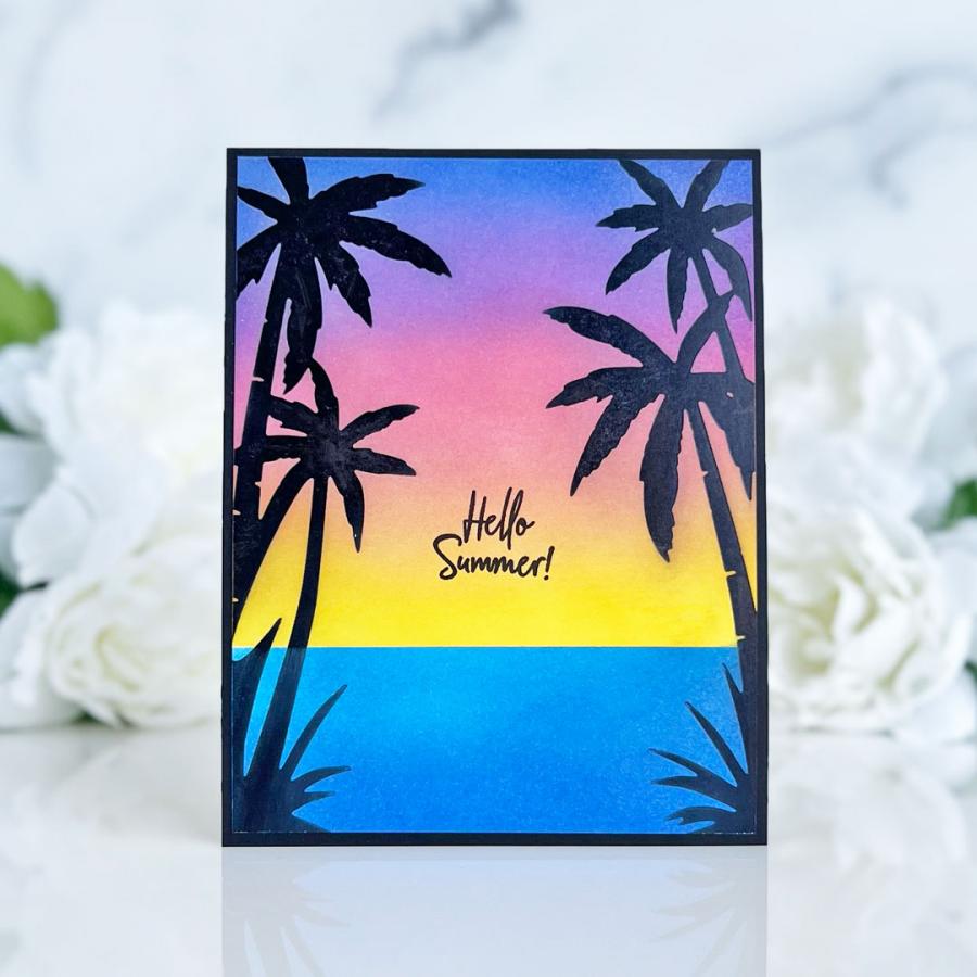Through the Palms Hot Foil Plate