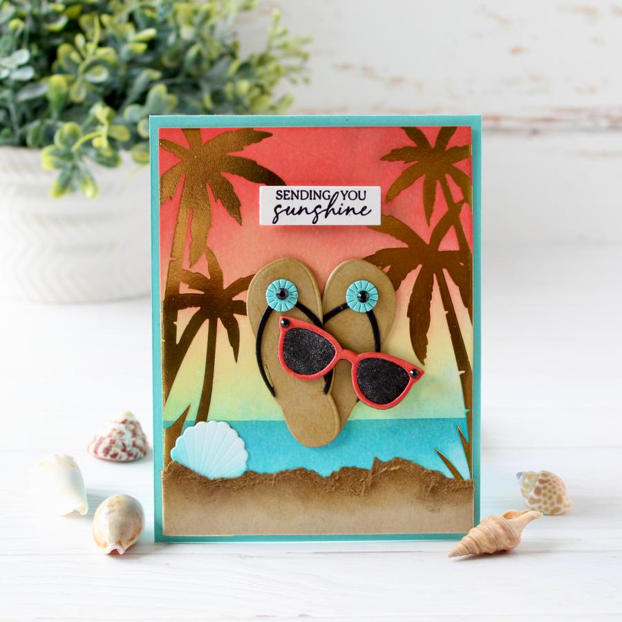Through the Palms Hot Foil Plate