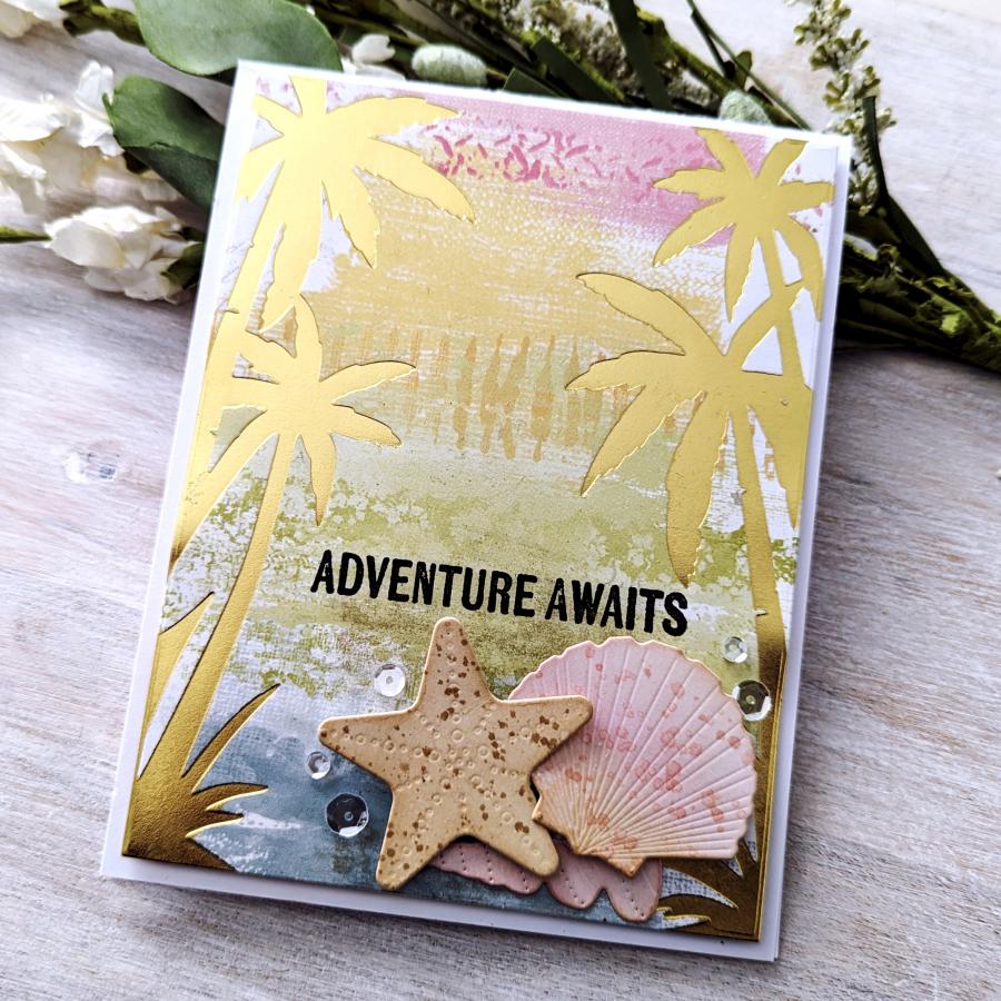 Through the Palms Hot Foil Plate