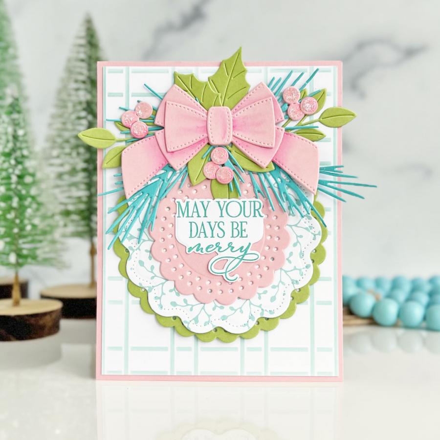 Christmas Laurel Hot Foil Plate