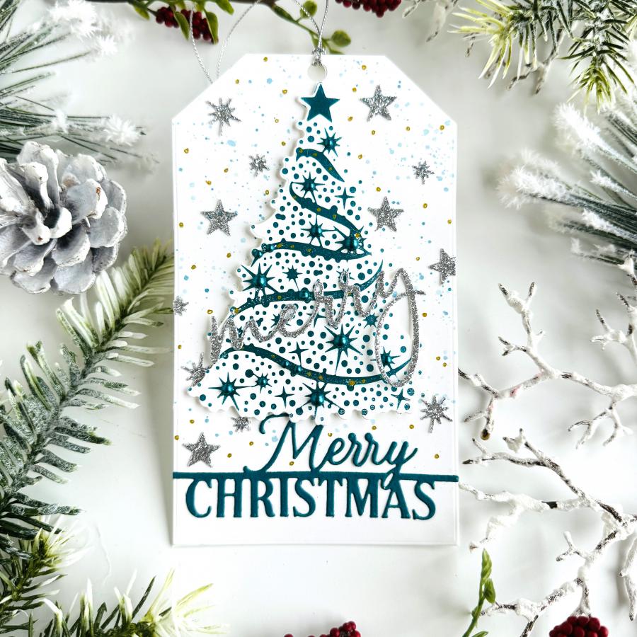 Sparkling Tree Hot Foil Plate + Coordinating Die
