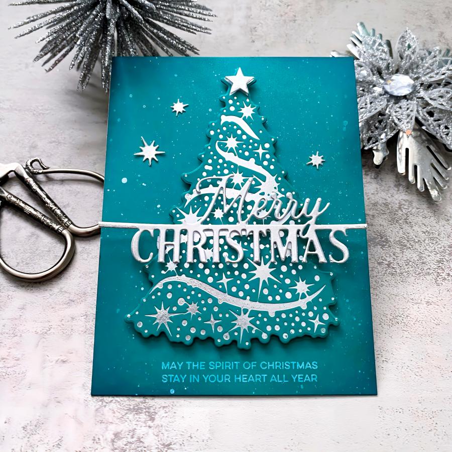 Sparkling Tree Hot Foil Plate + Coordinating Die