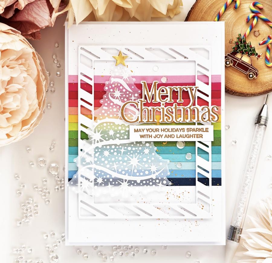 Sparkling Tree Hot Foil Plate + Coordinating Die