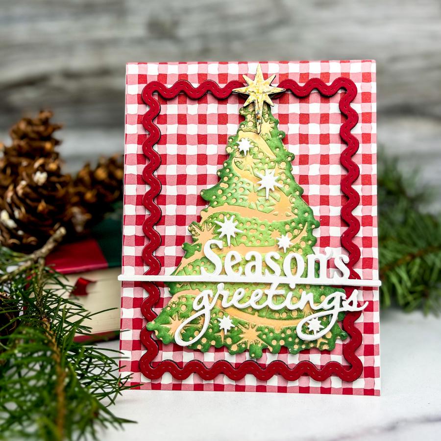 Sparkling Tree Hot Foil Plate + Coordinating Die