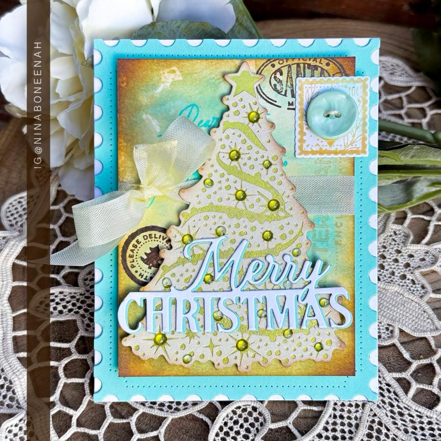 Sparkling Tree Hot Foil Plate + Coordinating Die