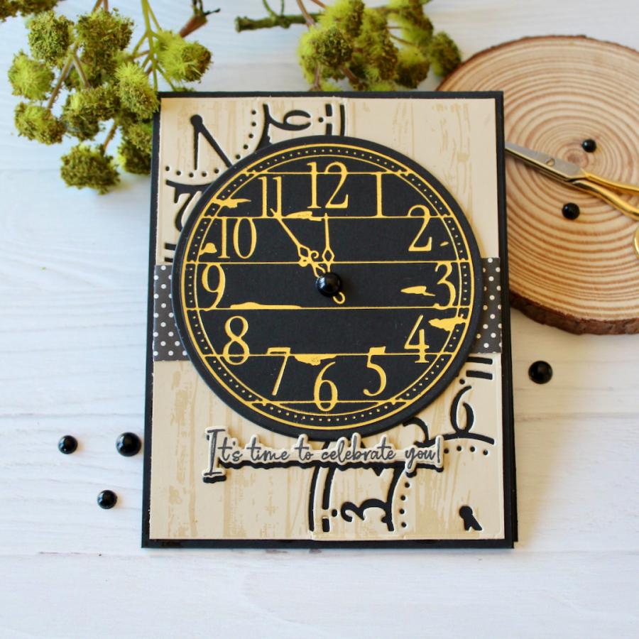 Clock Hot Foil Plate