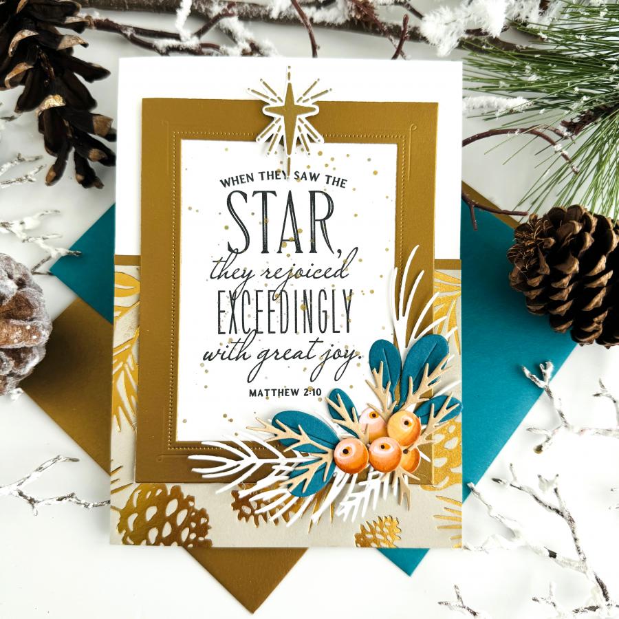 Winter Pine Hot Foil Plate