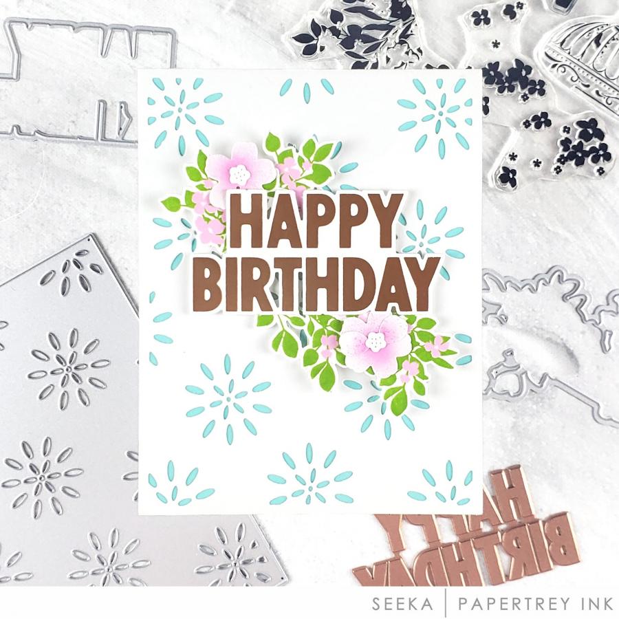 Happy Birthday Hot Foil Plate + Coordinating Die
