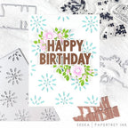 Happy Birthday Hot Foil Plate + Coordinating Die