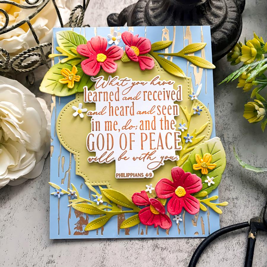 Rustic Woodgrain Hot Foil Plate