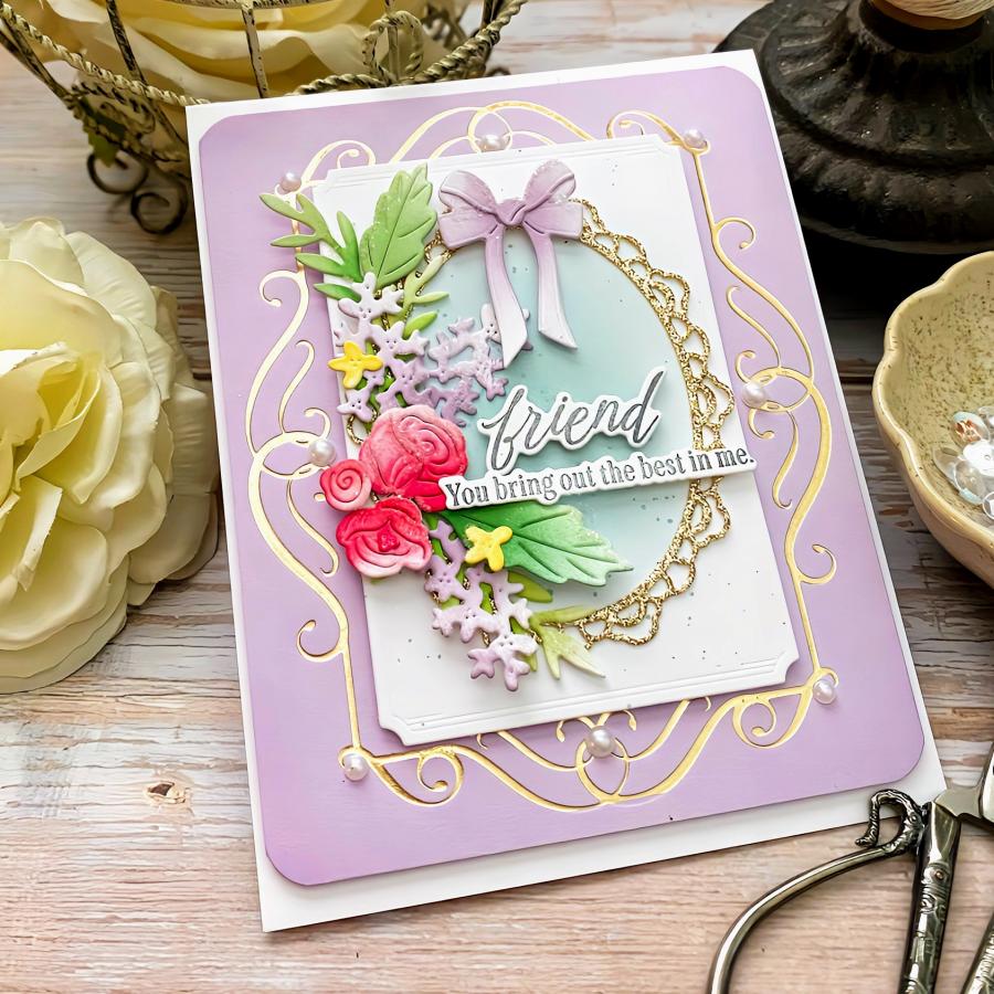 Filigree Frame Hot Foil Plate