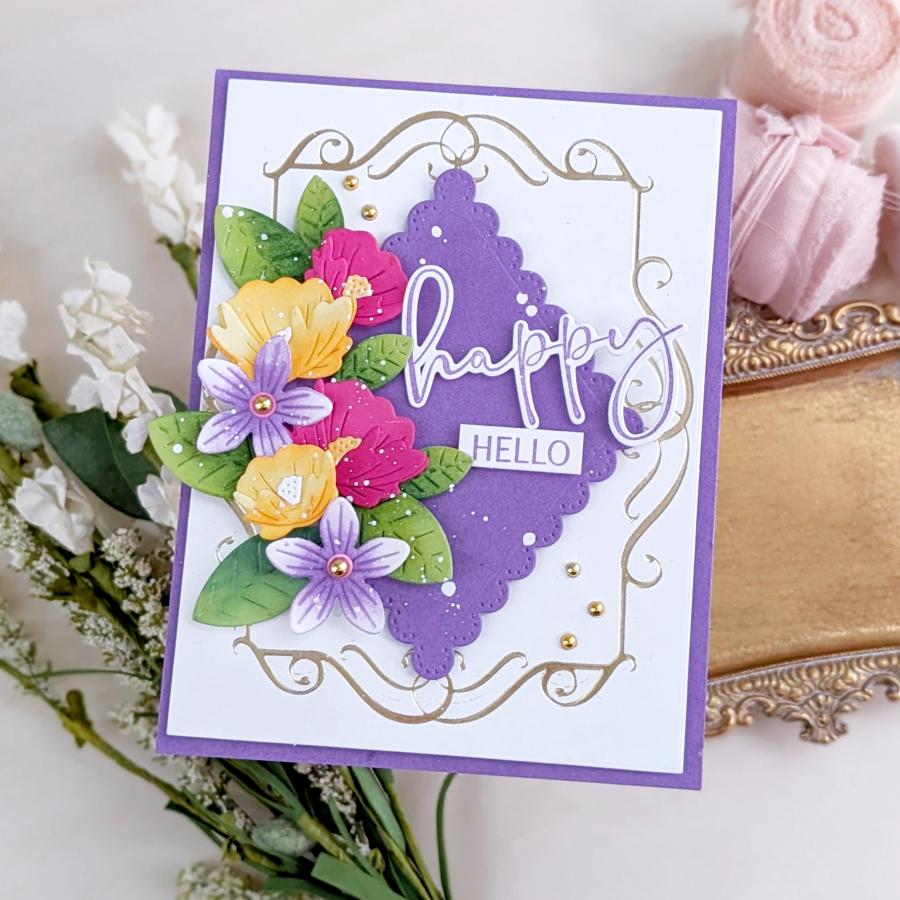 Filigree Frame Hot Foil Plate