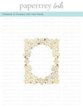 Framed in Flowers Hot Foil Plate