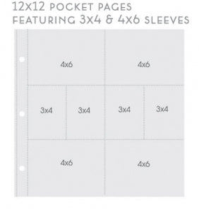 Simple Stories SN@P 12x12 Design 3- 4x6 Horizontal & 3x4 Vertical Pocket Pages