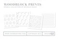Woodblock Prints Stencil Collection (set of 4)