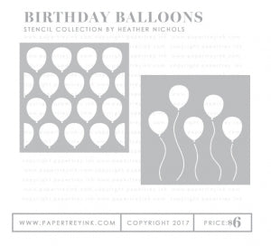 Birthday Balloons Stencil Collection (set of 2)