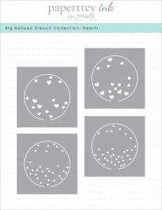 Big Balloon Stencil Collection: Hearts (set of 4)