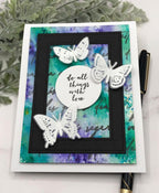 Script Background Stencil Collection (set of 2)