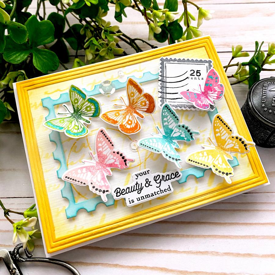 Script Background Stencil Collection (set of 2)