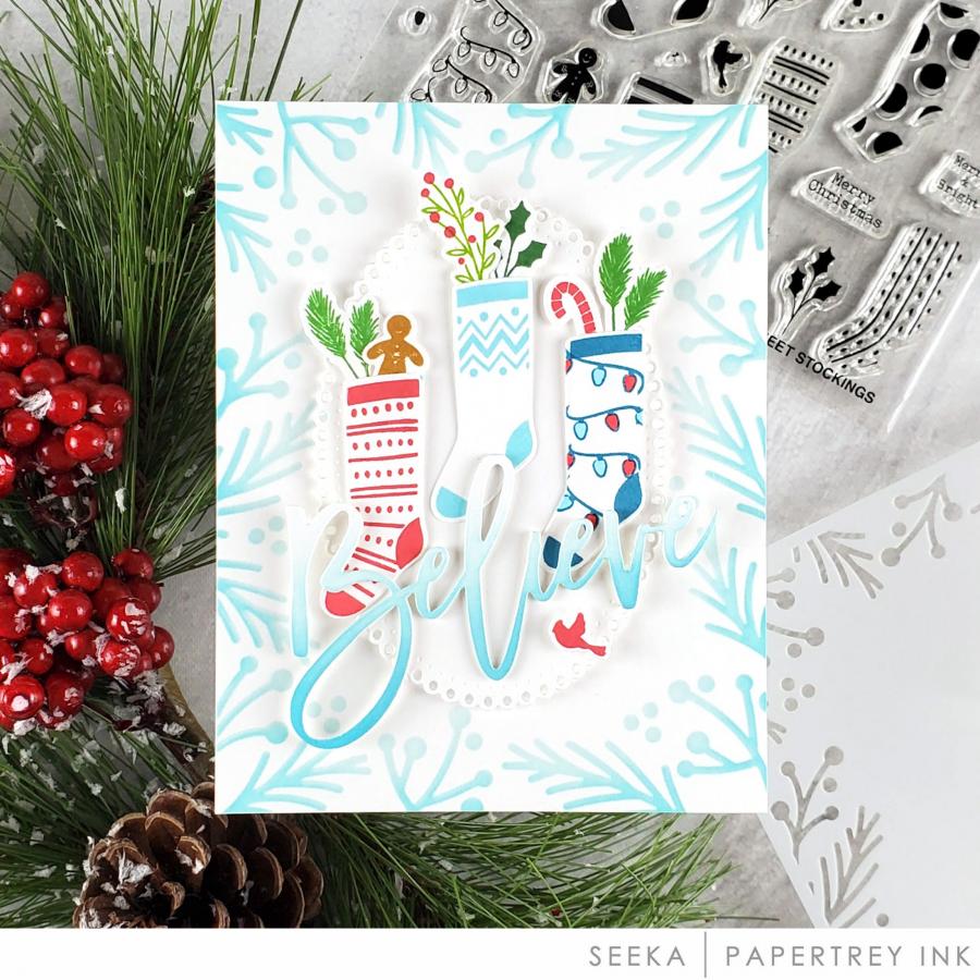 Holiday Berries Stencil Collection (set of 2)