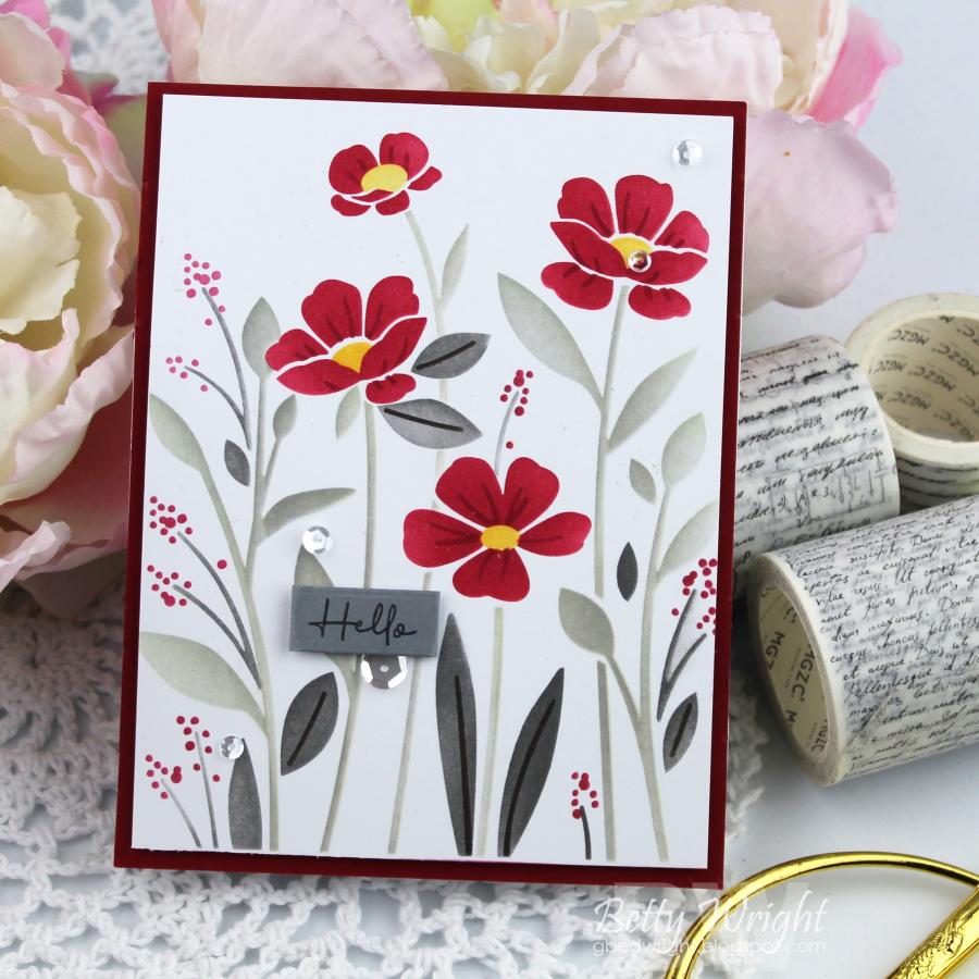 Wild Blooms Stencil Collection (set of 6)