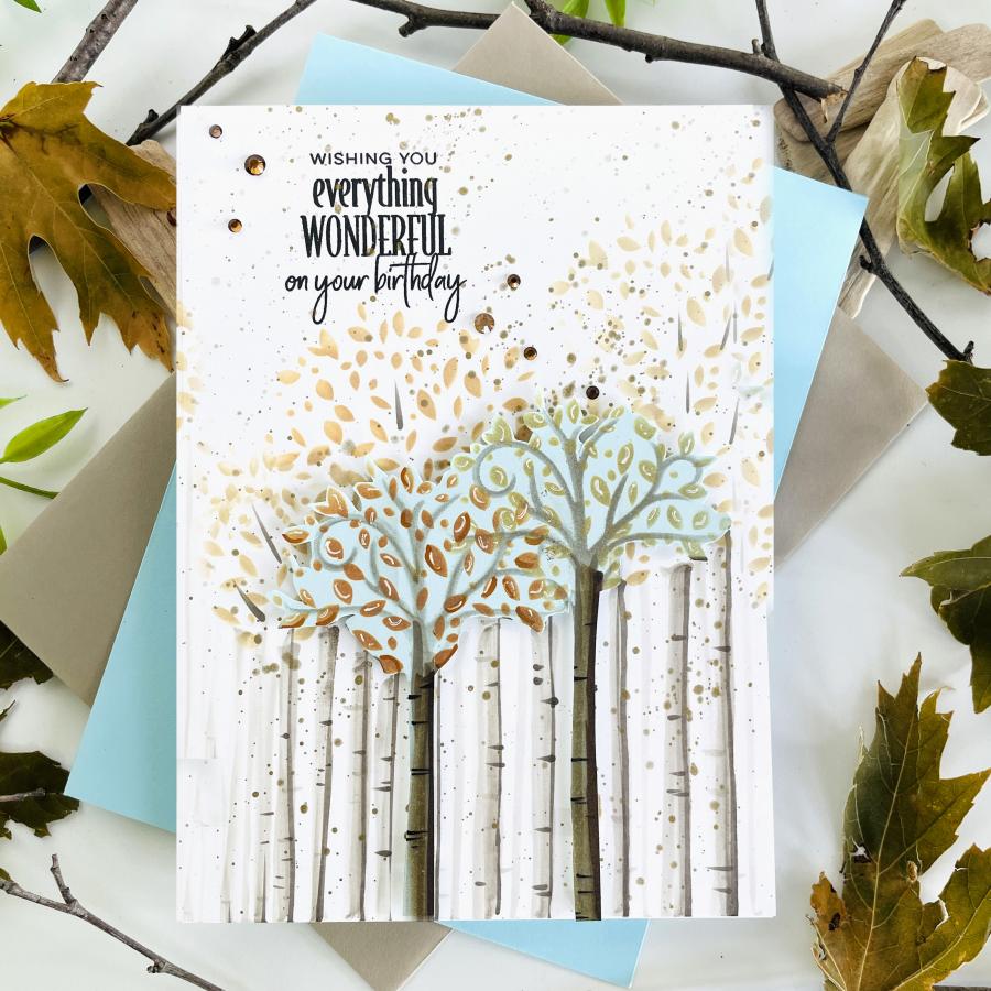 Delicate Trees Stencil Collection (set of 10)
