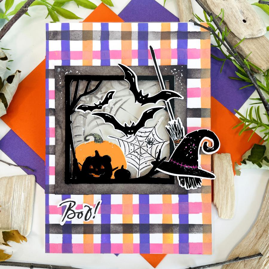 Watercolor Plaid Stencil Collection (set of 4)