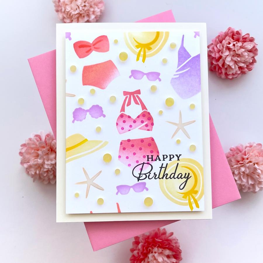 Suited for Summer Stencil Collection (set of 5)