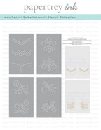 Jean Pocket Embellishments Stencil Collection (set of 4)