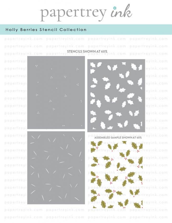 Holly Berries Stencil Collection (set of 3)