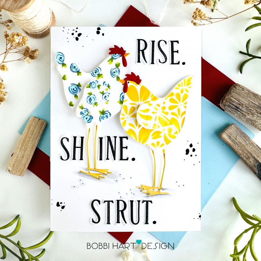Country Rooster Stencil Collection (set of 3)